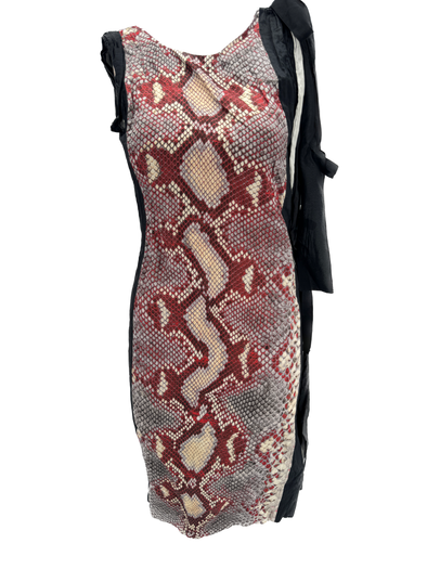 Robe imprimée python rouge
