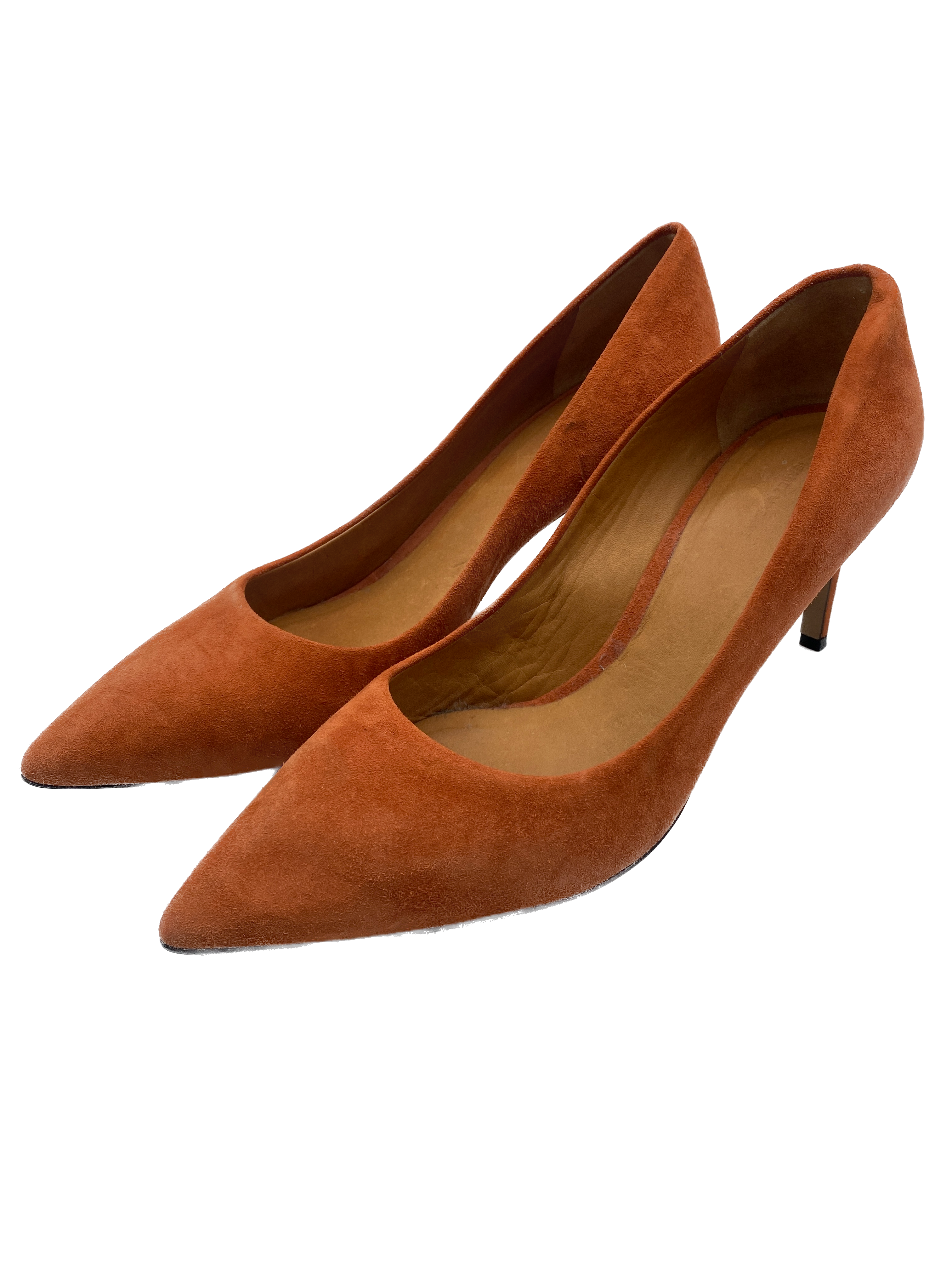 Escarpins top camel daim