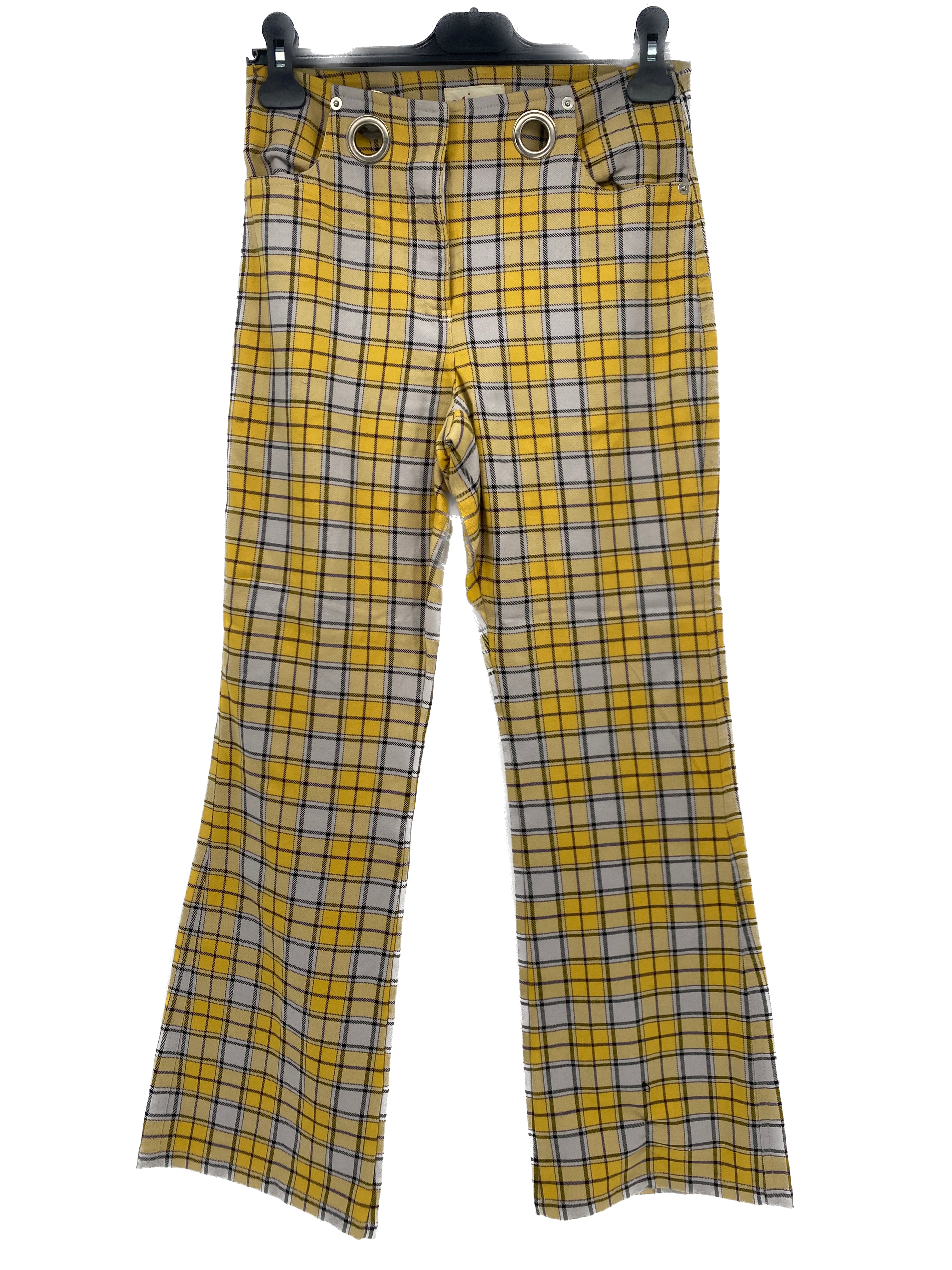 Pantalon best sale carreaux jaune