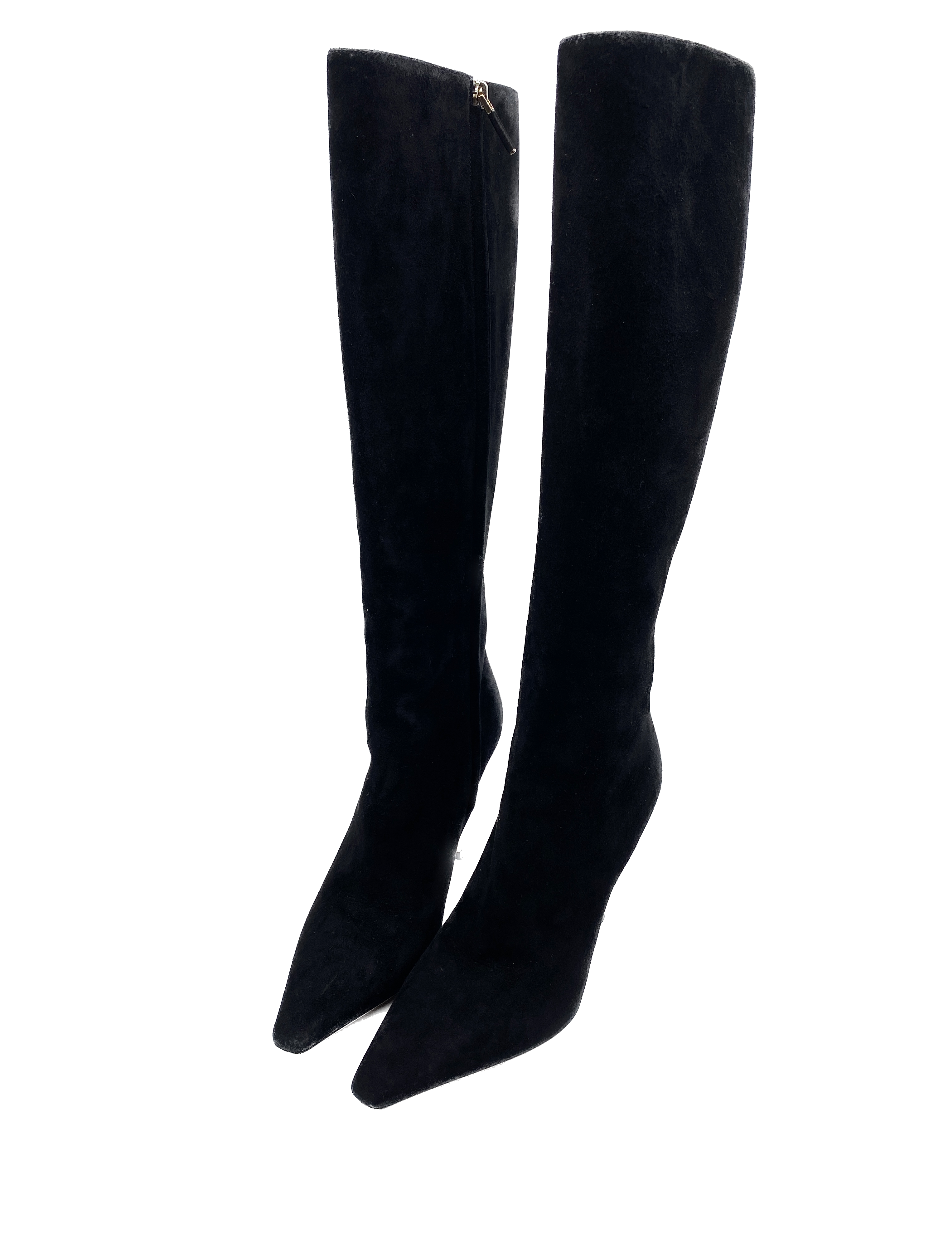 Bottes noires en daim sales