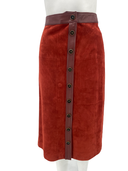 Jupe en daim shop rouge