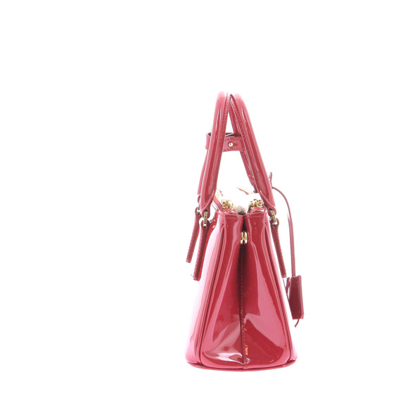 Mini sac "Galleria" rouge cerise vernis
