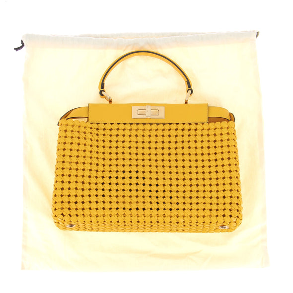 Sac à main "Peekaboo" en cuir jaune