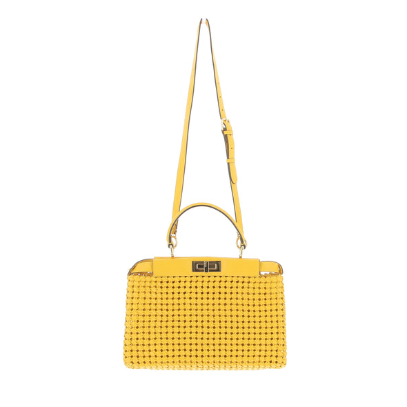 Sac à main "Peekaboo" en cuir jaune