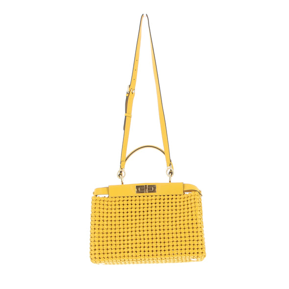 Sac à main "Peekaboo" en cuir jaune