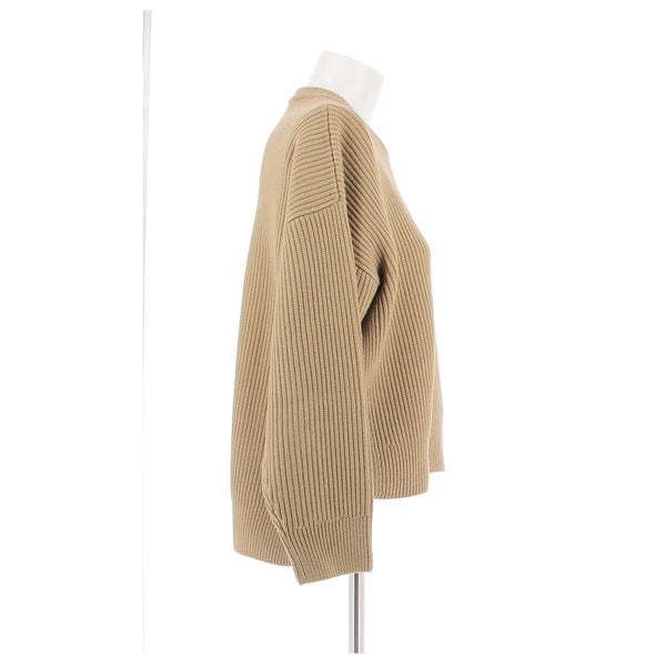 Pull en laine beige