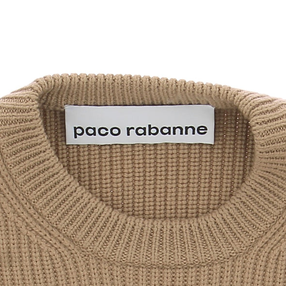 Pull en laine beige