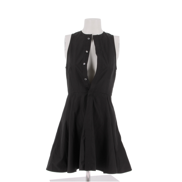 Robe chemise "Godet" noire