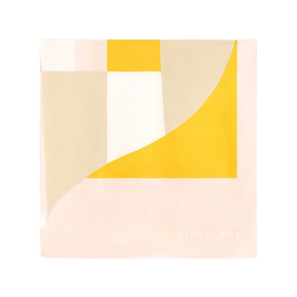 Foulard à motif géométrique jaune