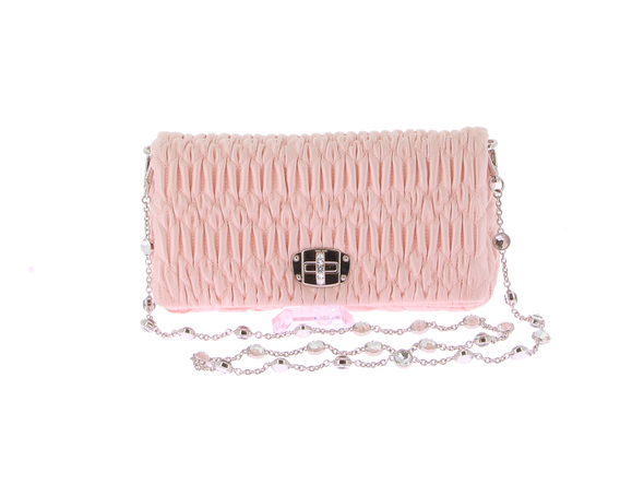 Sac en cuir rose "Crystal"