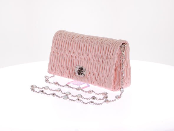 Sac en cuir rose "Crystal"