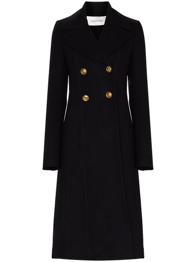 Manteau en laine à boutons dorés