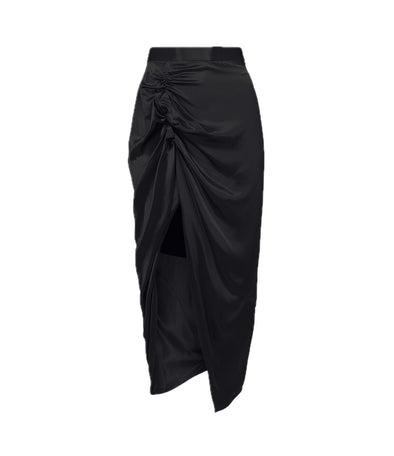 Jupe satinée noire