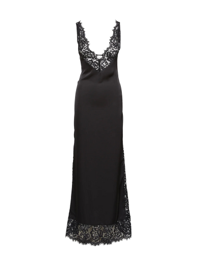Robe noir à dentelle "Raine"
