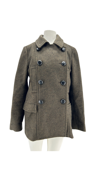 Manteau en laine kaki
