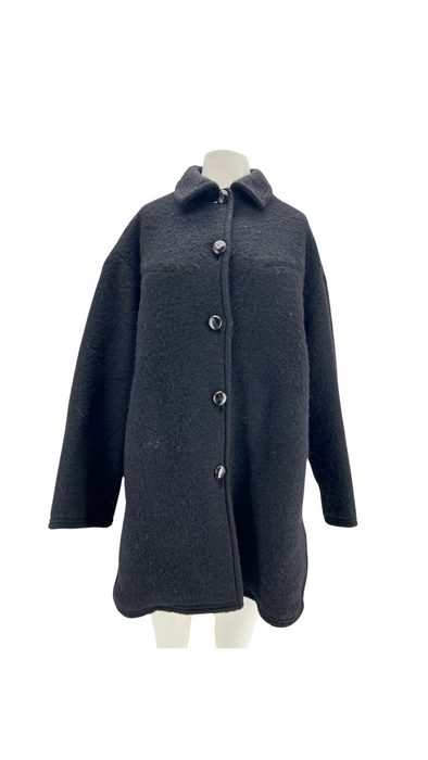 Manteau en laine noir