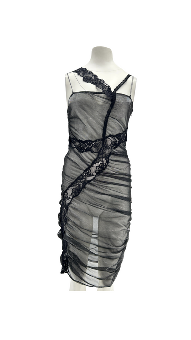Robe transparente argentée