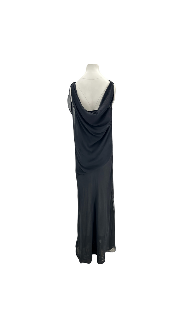 Robe en soie noire