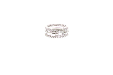 Bague "Force 10 Rise" en or blanc et diamants