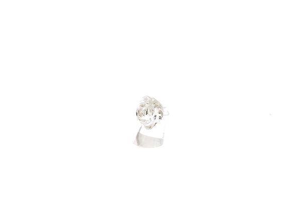 Bague Fleur argentée