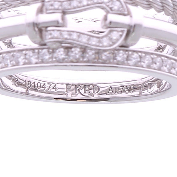 Bague "Force 10 Rise" en or blanc et diamants