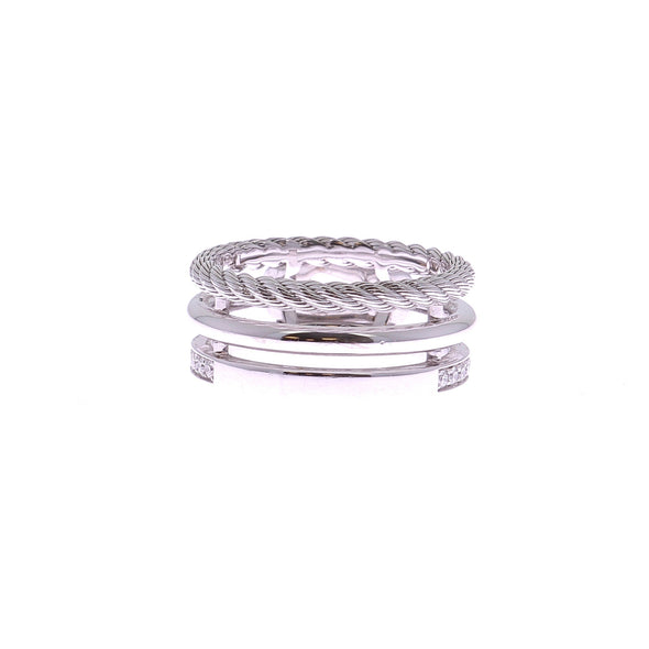 Bague "Force 10 Rise" en or blanc et diamants