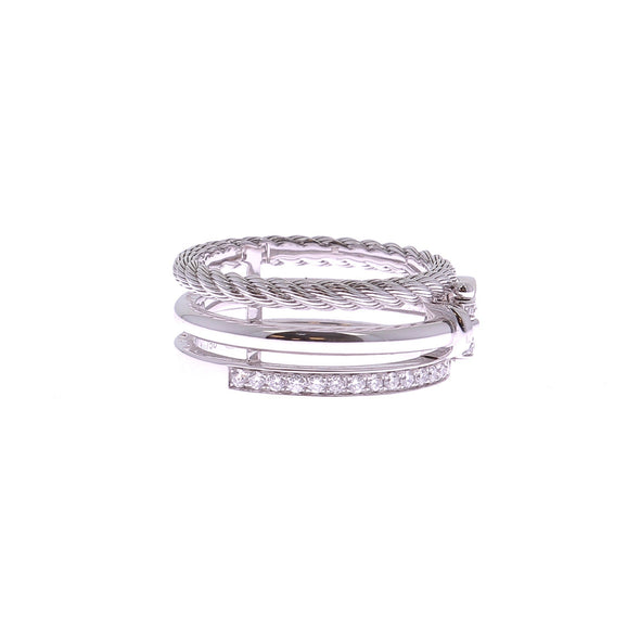 Bague "Force 10 Rise" en or blanc et diamants