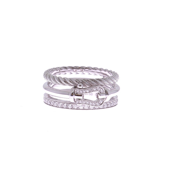 Bague "Force 10 Rise" en or blanc et diamants