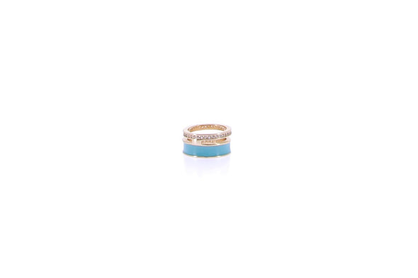 Bague en plaqué or 14 carats et cristaux