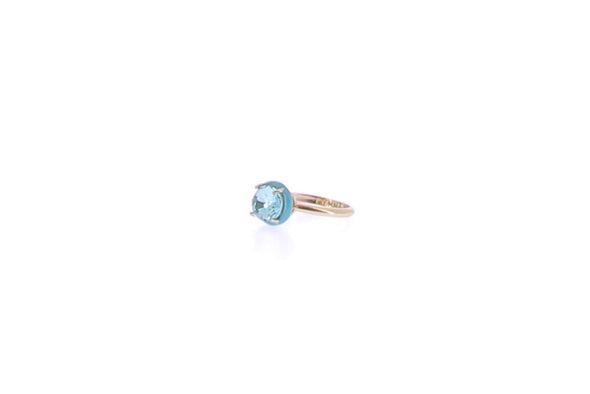 Bague en plaqué or et cristal "Vacay"