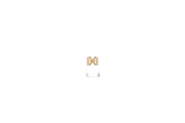 Bague dorée "X"