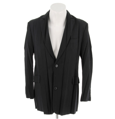 Blazer plissé noir