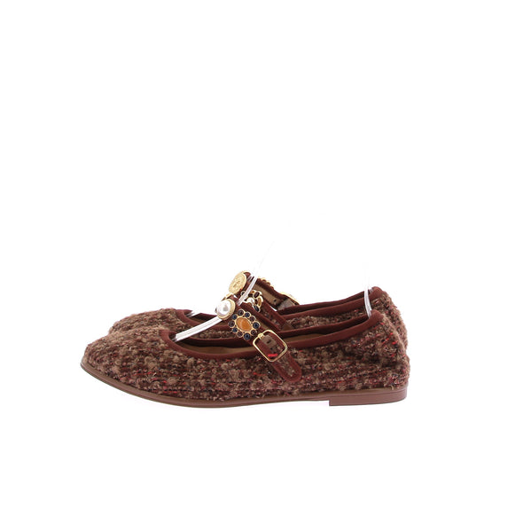 Ballerines en tweed