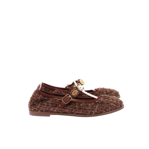 Ballerines en tweed