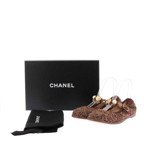 Ballerines en tweed