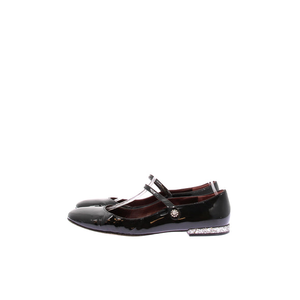 Ballerines en cuir verni