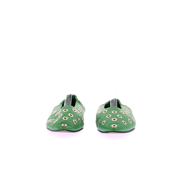 Ballerines vertes "Charlotte"