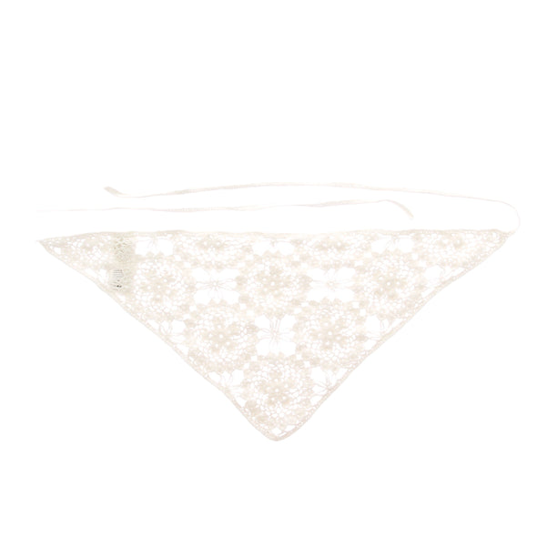 Bandana en crochet blanc