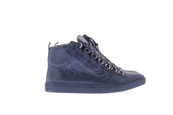 Baskets montantes "Arena" en cuir marine