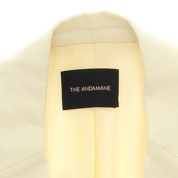 Blazer jaune en lin