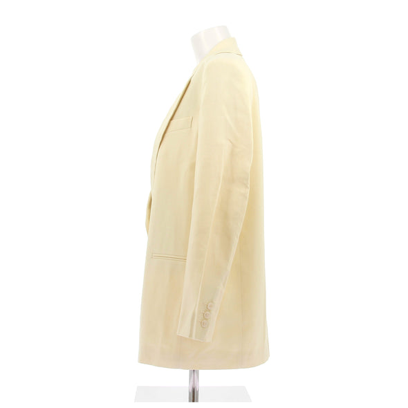 Blazer jaune en lin