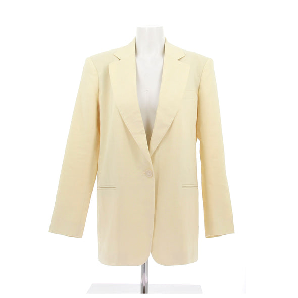 Blazer jaune en lin