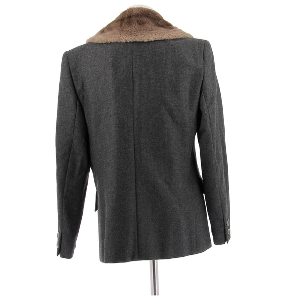 Blazer en laine et fausse fourrure