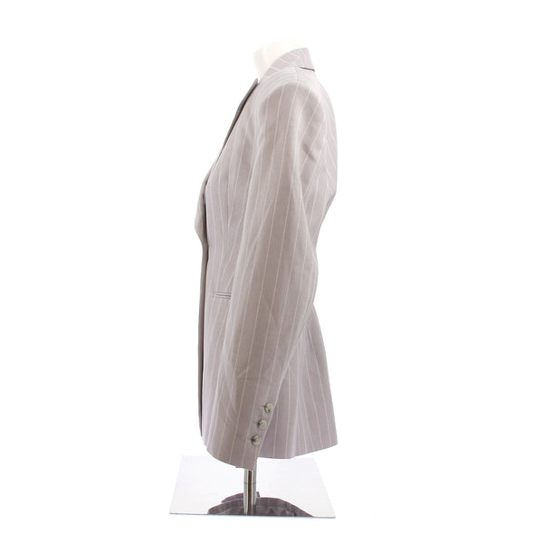 Blazer gris à rayures