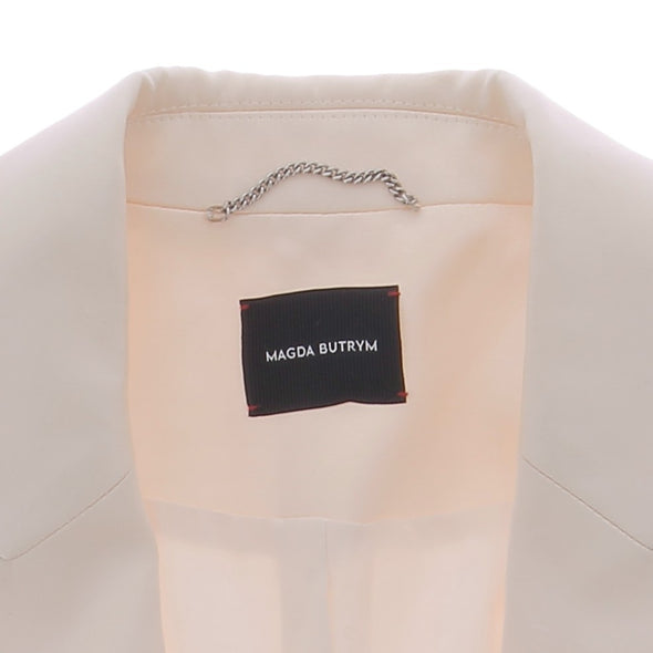 Veste de tailleur crème en soie