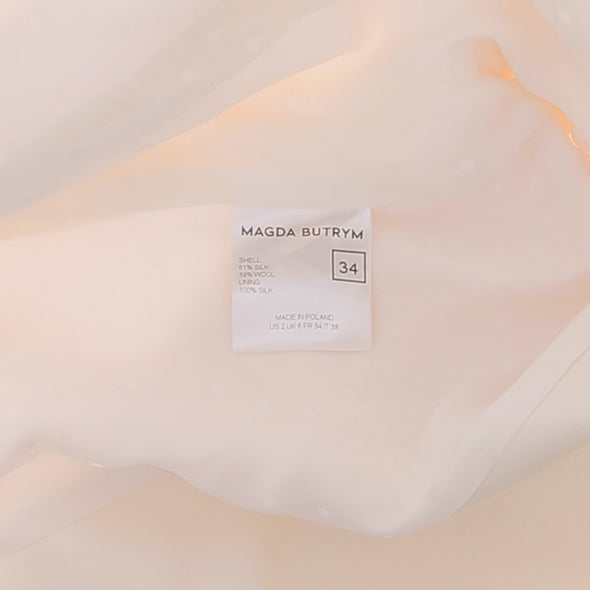 Veste de tailleur crème en soie