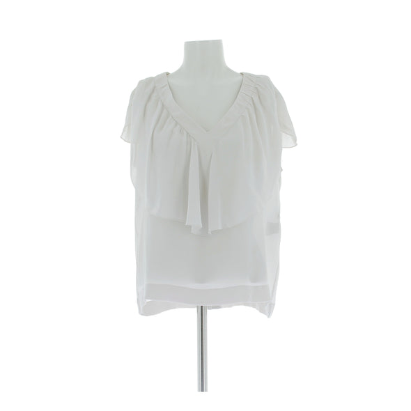 Blouse en soie grise