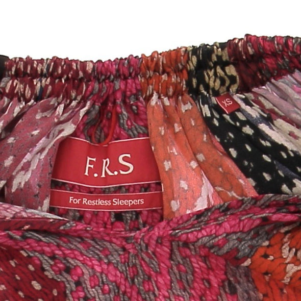 Blouse en soie multicolore