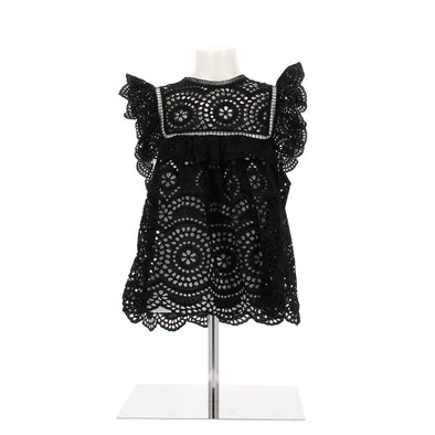 Blouse noire en dentelle
