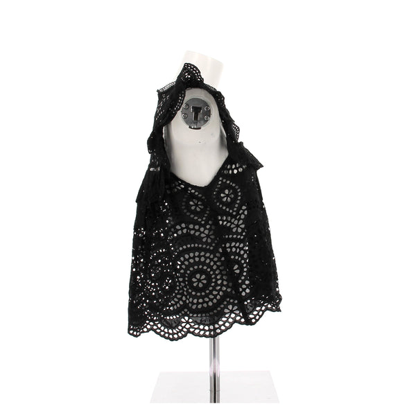Blouse noire en dentelle